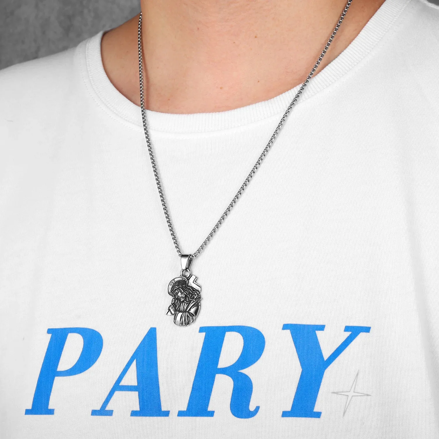 Christian Jesus Cross Powerful Amulet Men Necklaces Stainless Steel Pendants Chains Women Jewelry Accessories Gifts Wholesale - Image 6