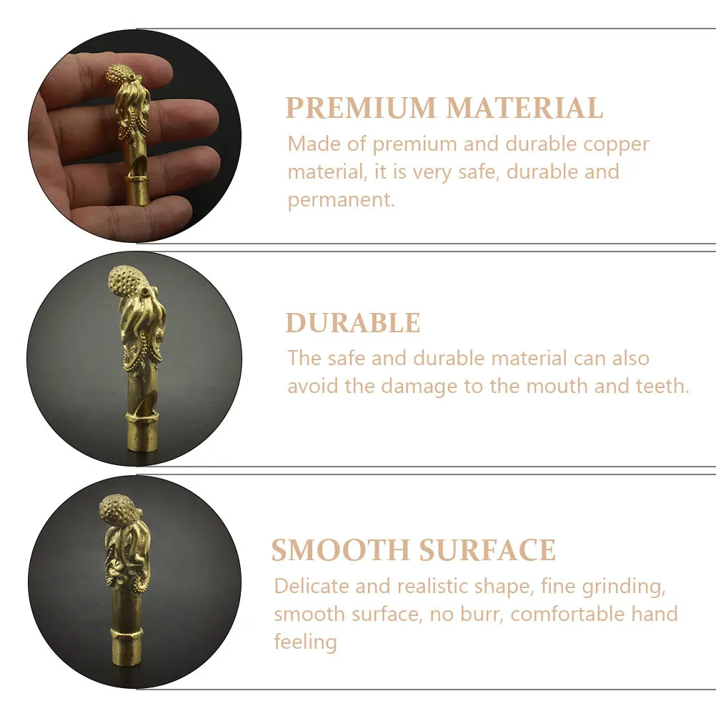 

Медный свисток в форме осьминога для экстренных ситуаций на открытом воздухе, походов, оказания первой помощи, спорта, портативный металлический свисток-украшение