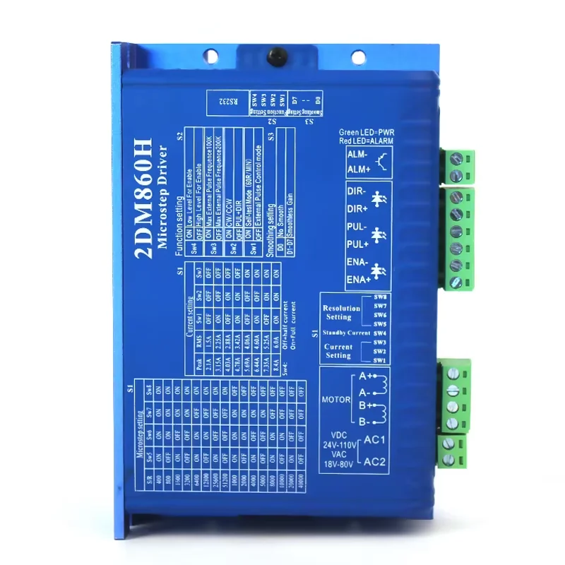 Nema 34 Stepper Motor Driver Two Phase 24-110VDC/18-80VAC Current 8.4A CNC kit For engraving machine 2DM860H