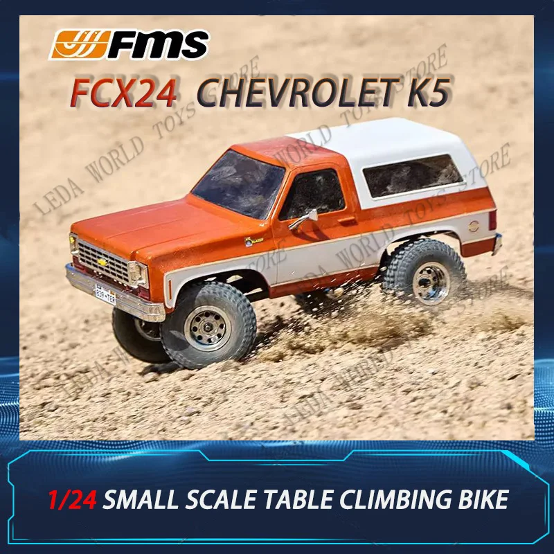 Fms Model Fcx24 Classic Model K5 Pickup Remote Control Car 1to24 Small Exquisite Tabletop Climbing Suv Toy Gift 2024 Brand New