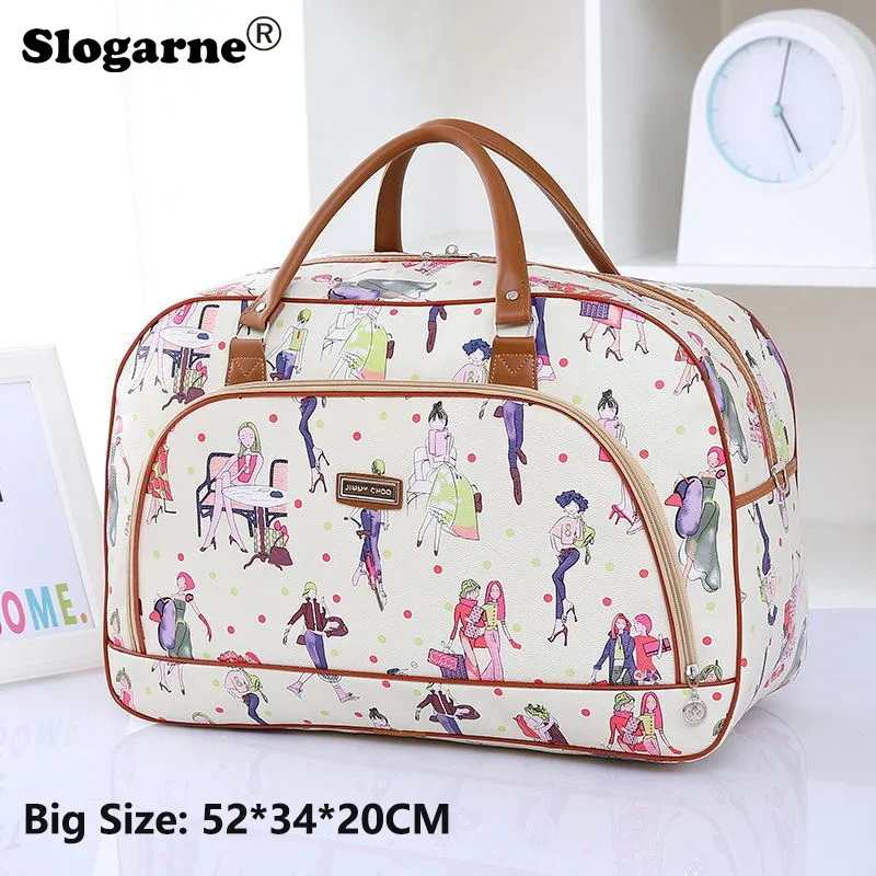 

Lady Large Travel Zip Bag Overnight Weekend Women Holdall Hand Luggage Handbag Girls Travel Tote Duffels Backpacks Shoulder Bags