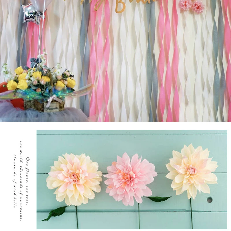 3-teiliges Set Regenbogen-Krepppapier-Girlanden für Hochzeit Geburtstagsfeier Hintergrunddekoration Bunte Papier-Krepp-Girlanden Dekorationsbänder – Detail 12