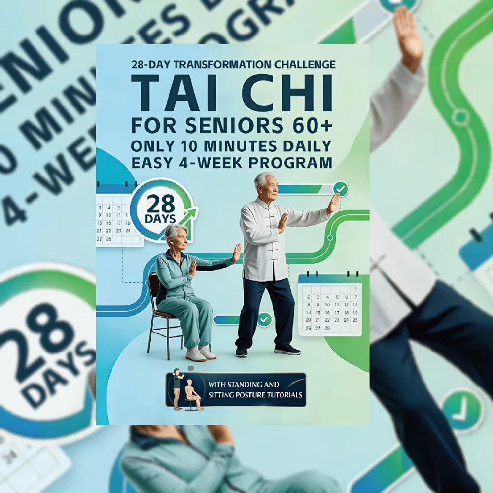 Tai Chi Fitness Guide Book 28-Day Easy Exercise Manual Joint Protection Balance Workout for Seniors Beginners Home Training view 6