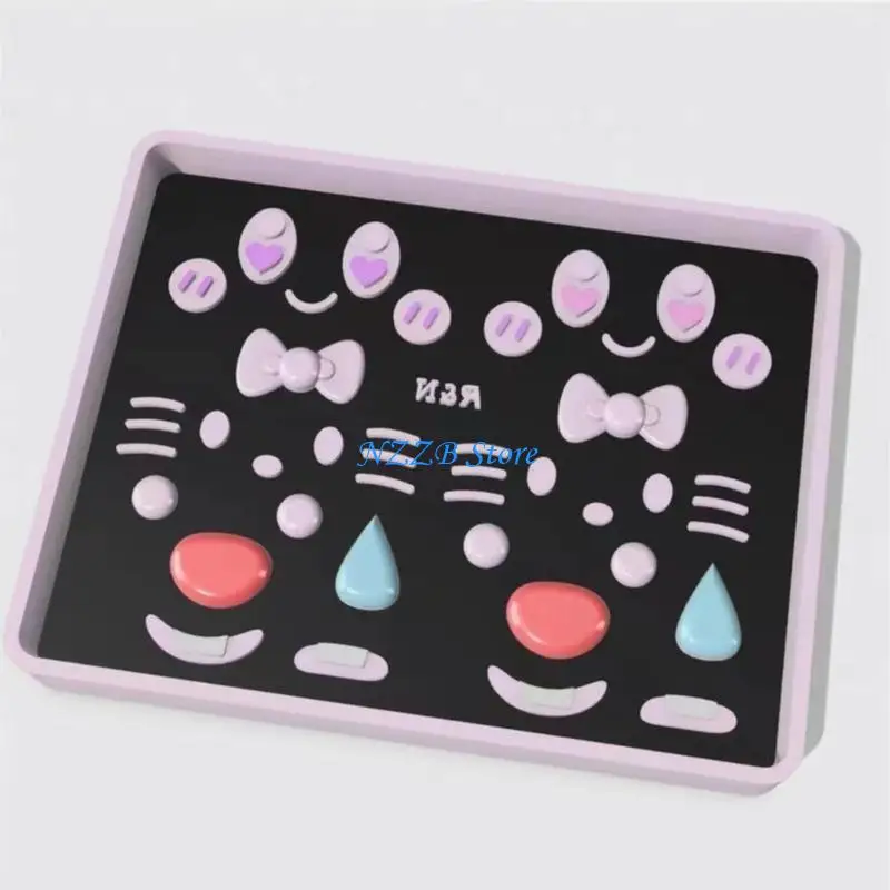 T21F لامعة الهندسة العين الصغيرة التعبير سيليكون الايبوكسي الراتنج قالب Keychain بها بنفسك المفاتيح قلادة مجوهرات للزينة حقيبة