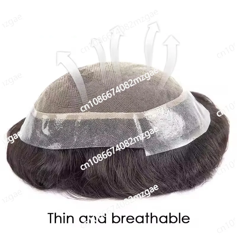 Wig Men's Full Head Hairstyle Full Hand Knitting Hand Hook Full Real Hair Simulation Scalp Hair AUS Real Men's Wig