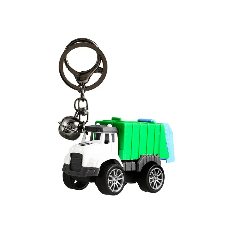 Simulation ville assainissement voiture jouet modèle porte-clés garçon cartable pendentif voiture clé charme Mini arroseur transporteur retirer voiture