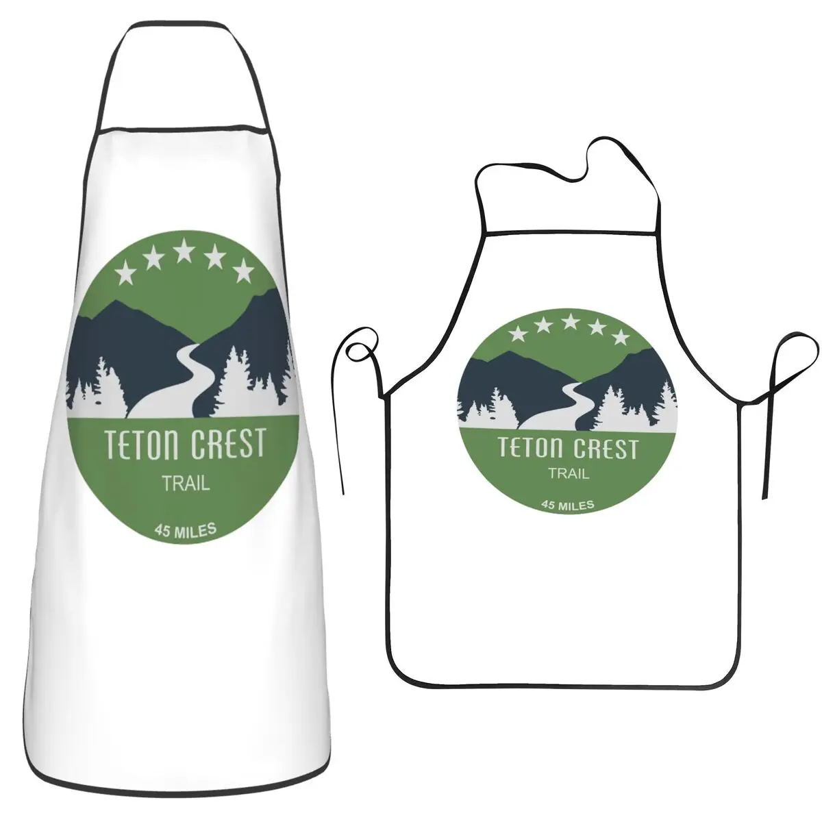 Teton Crest Trail Aprons Chef Cuisine Tablier Waterproof Bib Kitchen Cleaning Pinafore for Women Men Gardening