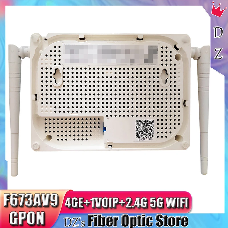 Original Second Hand F673AV9a 4GE 2.4G & 5G Dual Band WIFI GPON Optic Fiber ONU FTTH F673AV9 Fiber Modem ONT English Firmware