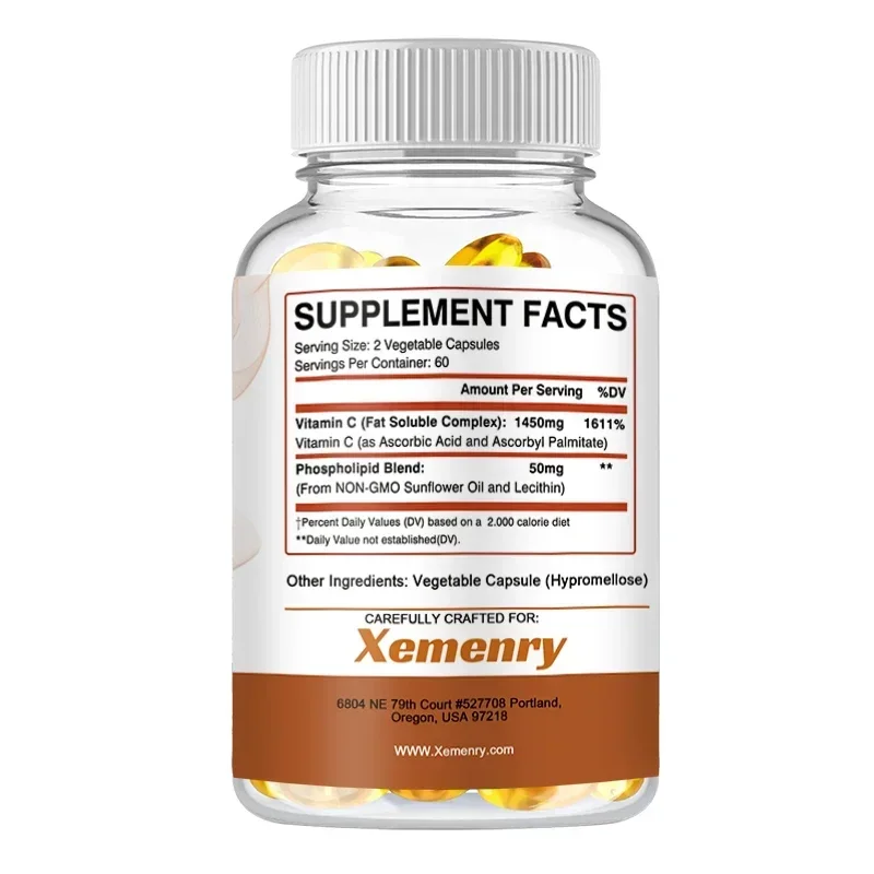 Liposomal Vitamin C - Improve Skin Condition, Reduces Wrinkles, Promotes Collagen Production, Supports Heart and Immune Health