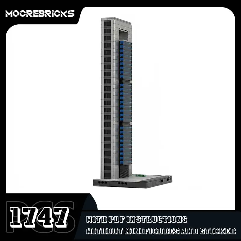 High-Tech Skyscraper Arquitetura Building Blocks, brinquedo de exibição infantil, tijolos de alta tecnologia, modelo Ferrari MOC-52076