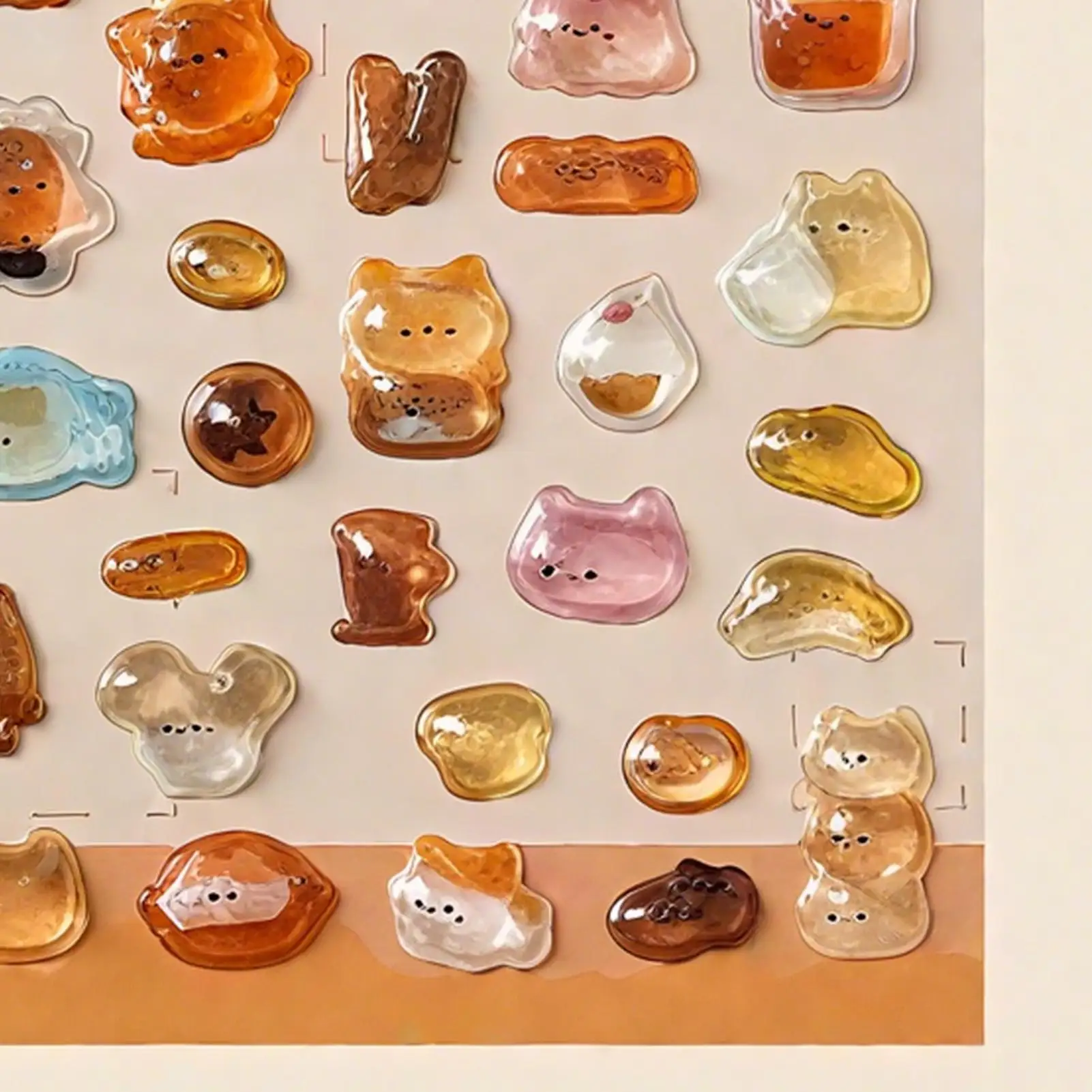 

Cute 3D Stickers Cute Aesthetic Stickers Decorations Glow In The Dark 6 Sheet Decorative Decals For Phone Case Notebook