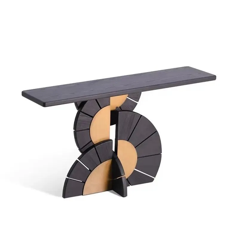 Savannah Series 1.5m Natural Ash Wood Porch Table Modern Retro Sculpture Style Corridor Furniture Art Style Entryway Console