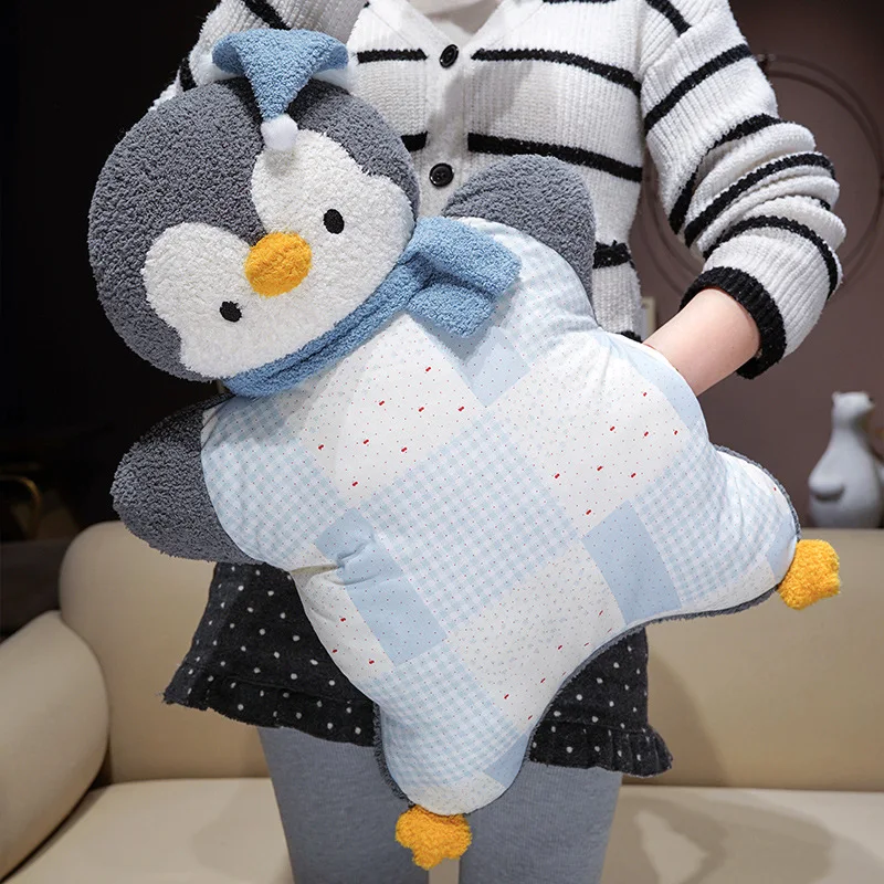 

New Cute Doll INS Same Style Penguin Hug Pillow Cute Animal Penguin Comfortable And Versatile Blanket Home Pillow Sofa Cushion