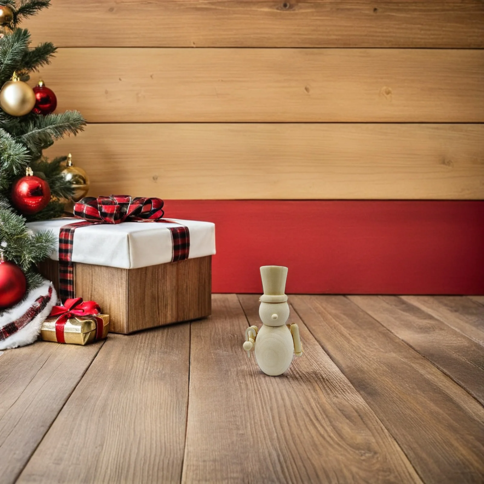 Conjunto de 3 Quebra-Nozes de Madeira Simples Feitos à Mão, Fáceis de Pintar, Perfeito para Decorações de Feriado e Projetos Artísticos Festivos