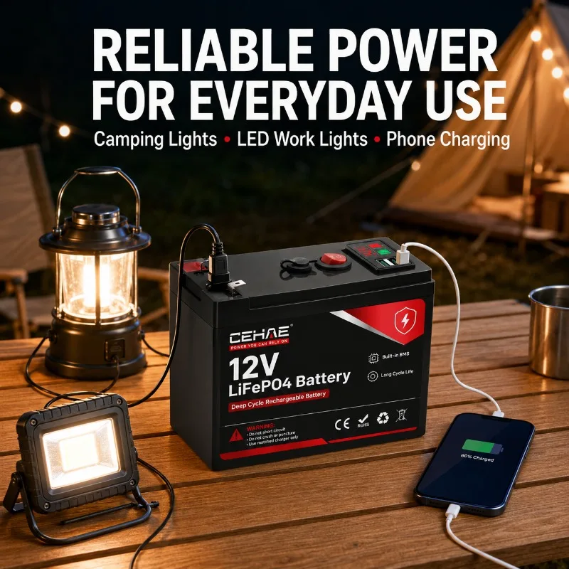 12V 20Ah LiFePO4 Battery Lithium Battery for LED Emergency Light Solar Street Lamp Camping Lamp Outdoor Monitoring Device