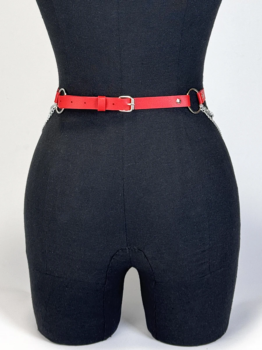 المرأة الشارع نمط سلسلة تسخير الخصر سلسلة الملحقات قابل للتعديل سلسلة حزام البطن القوطية الجسم سلسلة مهرجان مجوهرات للبنات #3