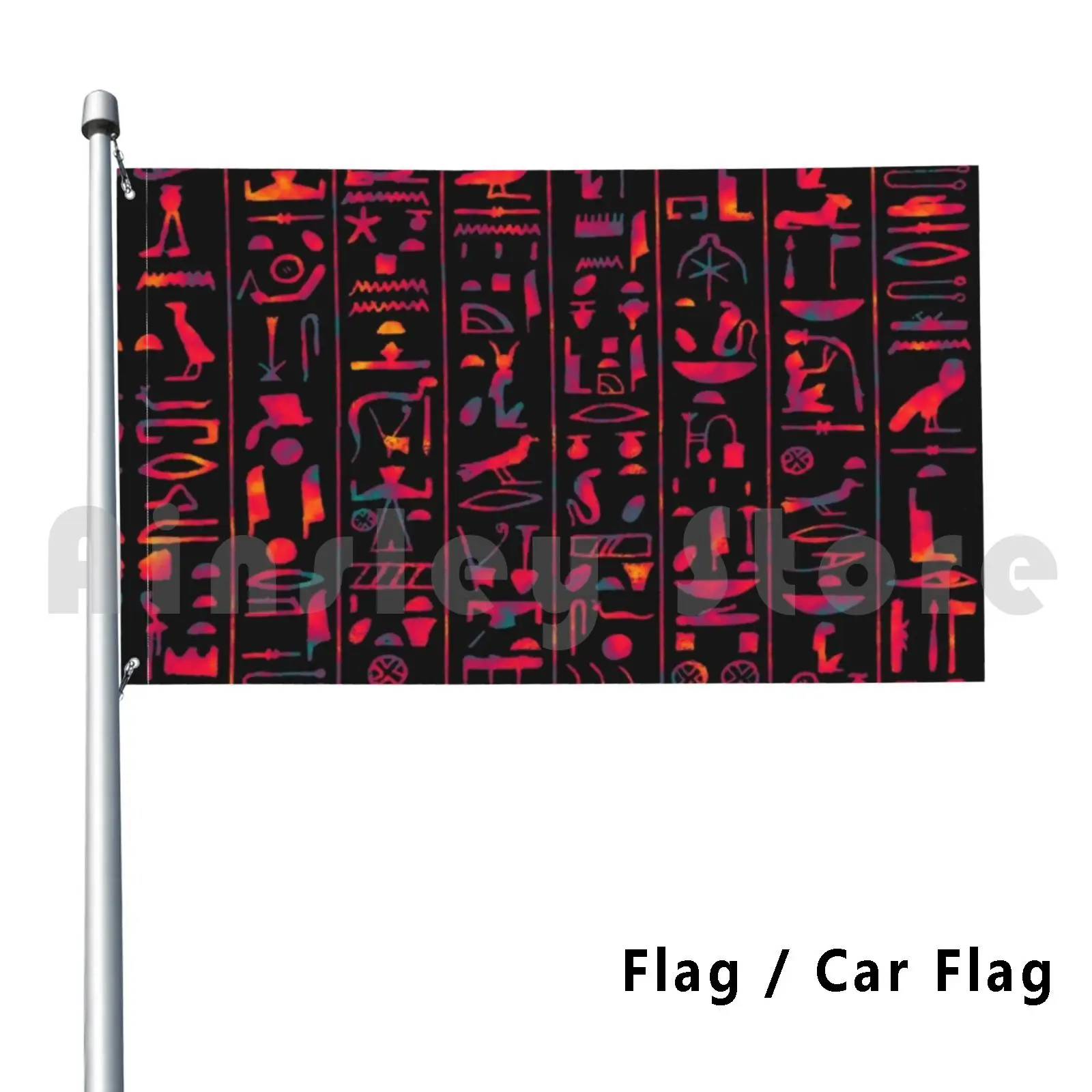 Hieroglyphics Hot Flag Car Flag Funny Egypt Egyptian Hieroglyphic Hieroglyphics Ancient Vintage Old