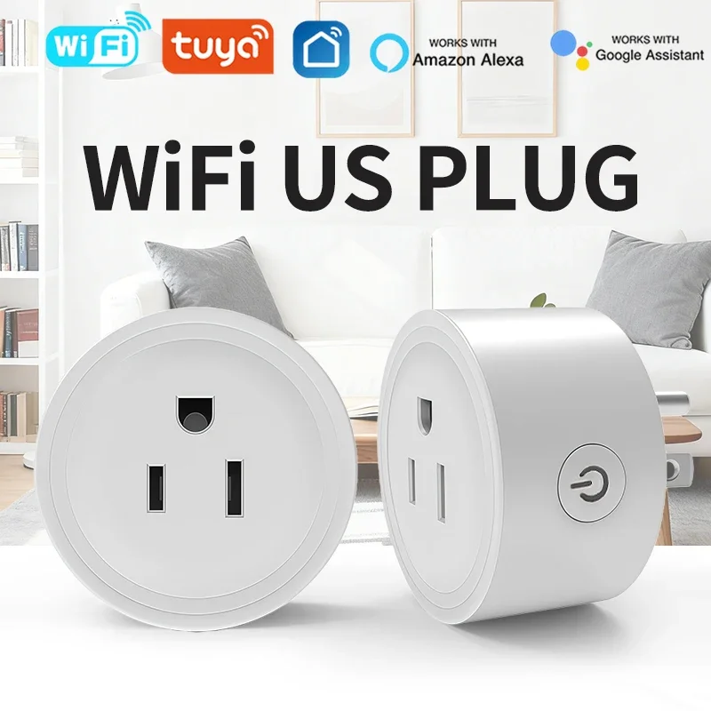 

WiFi Smart Plug with Energy Monitoring, Voice Control Alexa Google Home, Tuya App, Timer Function-US Standard Outlet