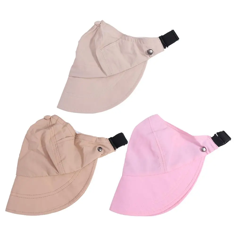 Fashion Sunshade Empty Top Hat Solid Color Bucket Hat Suncreen Peaked Cap Visor Sun Hat Ponytail Cap Outdoor