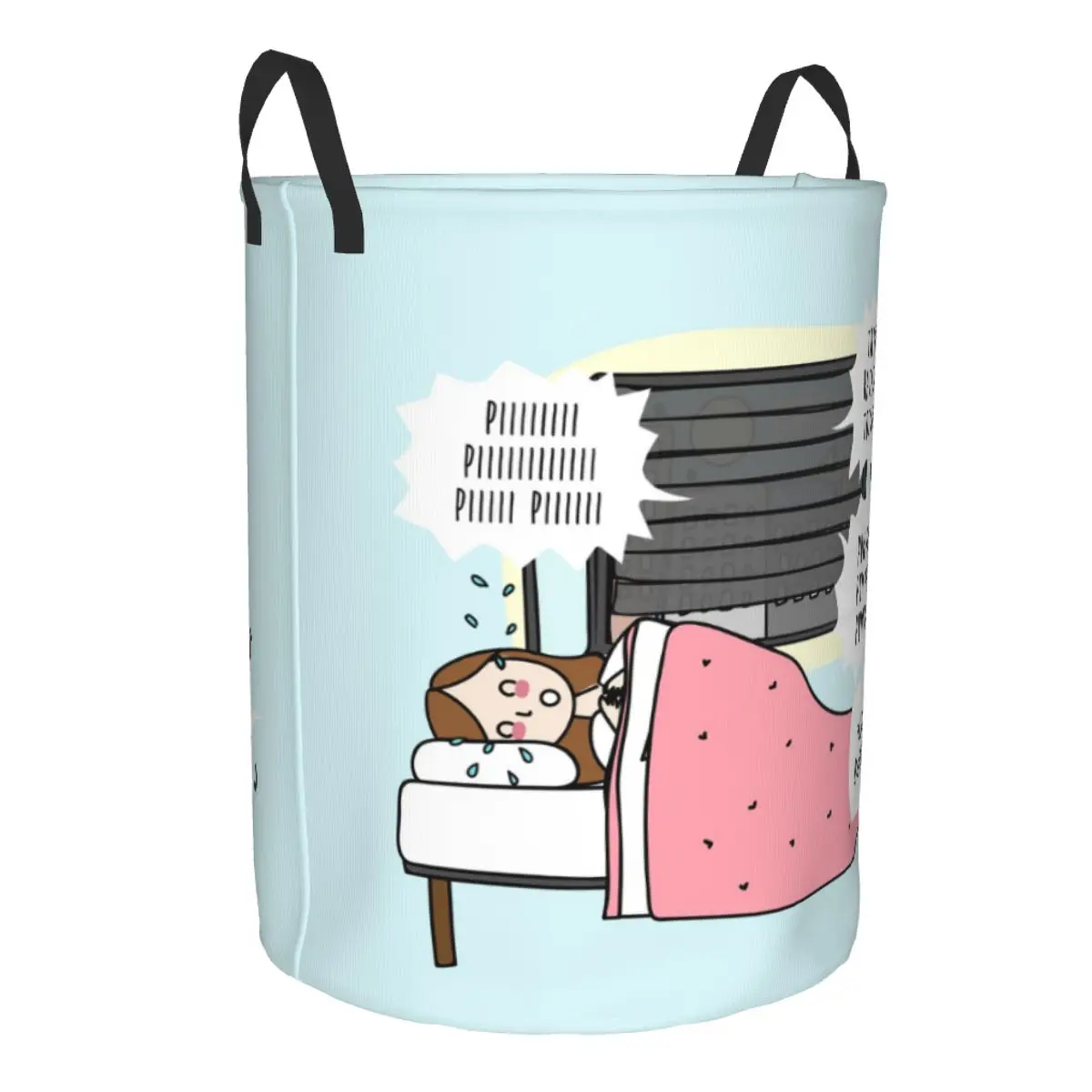 Custom Cartoon Nurse Laundry Hamper Large Clothes Storage Basket Health Care Nursing Doctors Toy Bin Organizer for Boy Girl