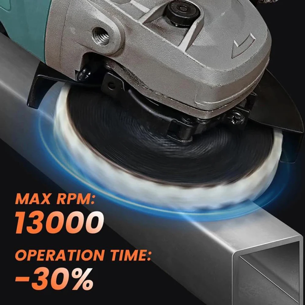 

Wool Polishing Pad Angle Grinder Attachment For Stainless Steel Aluminum Polishing For Multi Surfaces