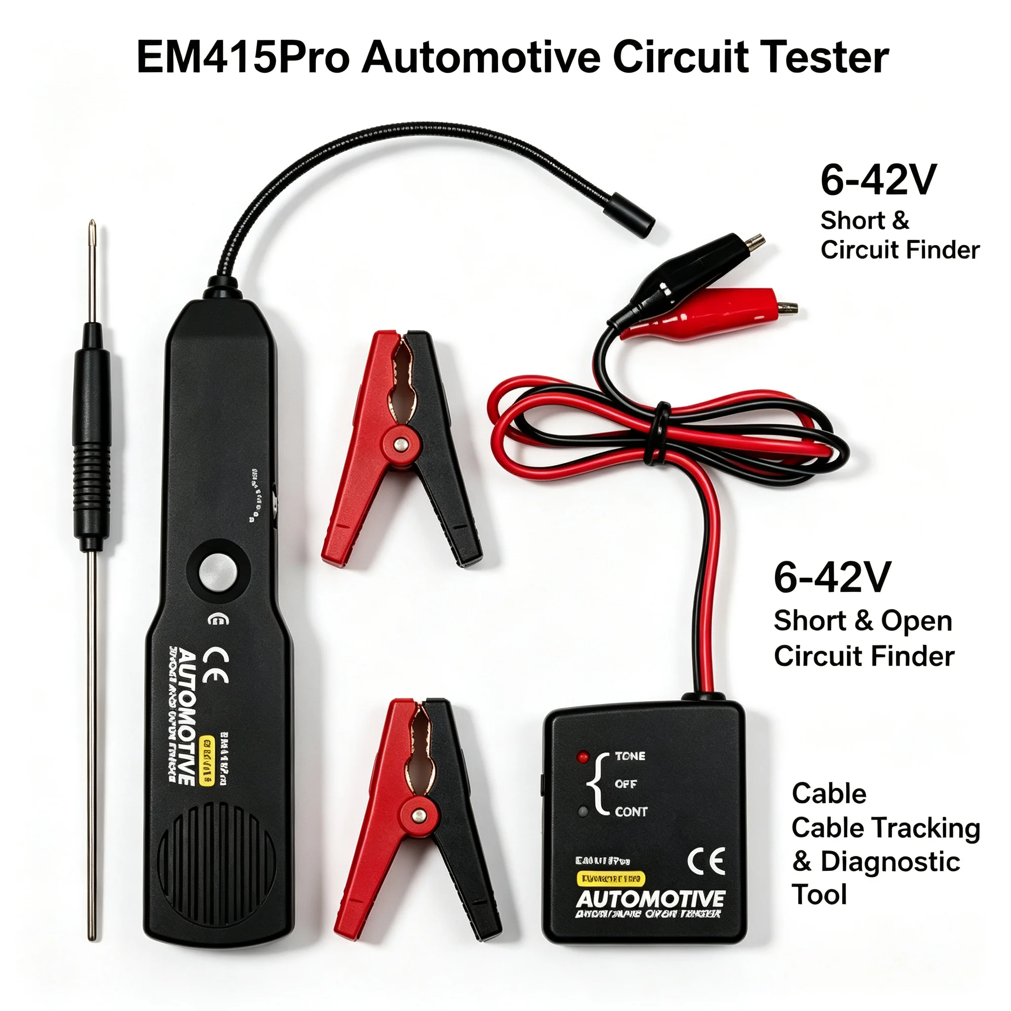 EM415Pro Automotive Circuit Tester 6-42V Short Open Circuit Cable Tracker Diagnostic Tool