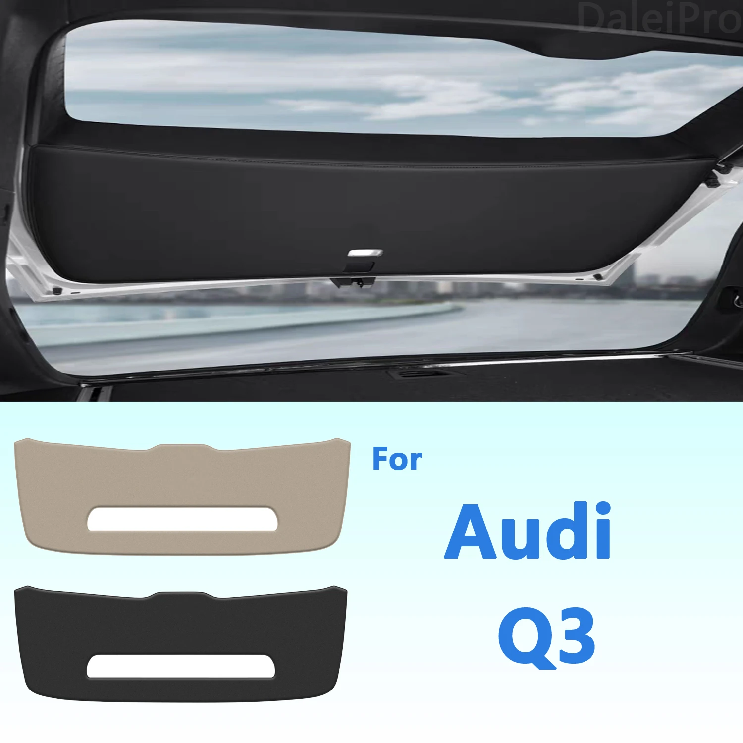 

For Audi Q3 2013 2014 2015 2016-2018 Car Liftgate Scratch Resistant Rear Trunk Protection Cover Anti-kick Leather Decoration Pad