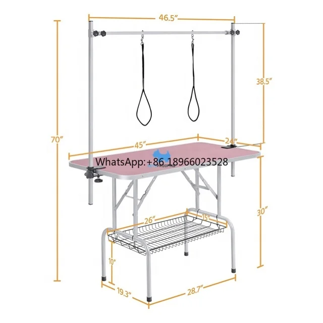 High Quality Adjustable Large grooming table bar grooming table backdrop grooming table belly strap