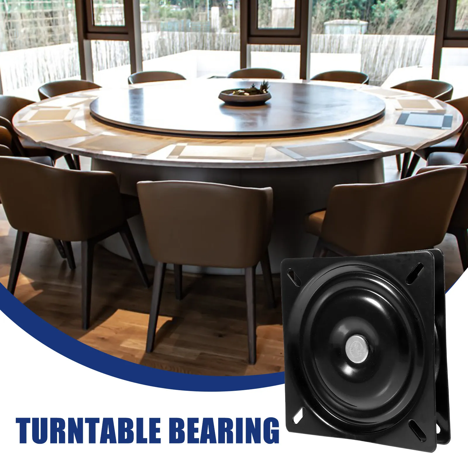 Dining Table Turntable Heavy Duty Bearing Rotary Plate Stable Smooth Rotating Base for Home Kitchen Use