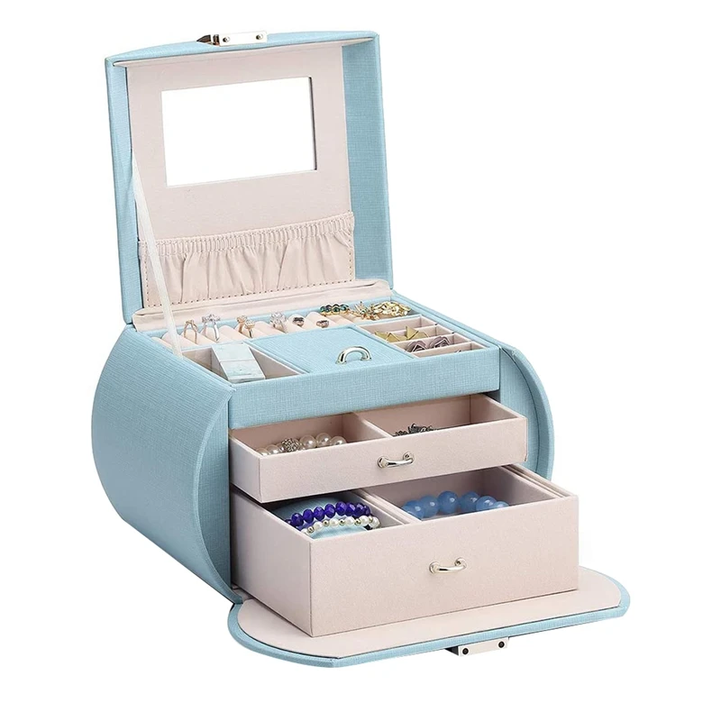 

Jewelry Box Multi-Layer Large Capacity Necklace Hand Jewelry Earring Storage Box High-End Luxury Exquisite