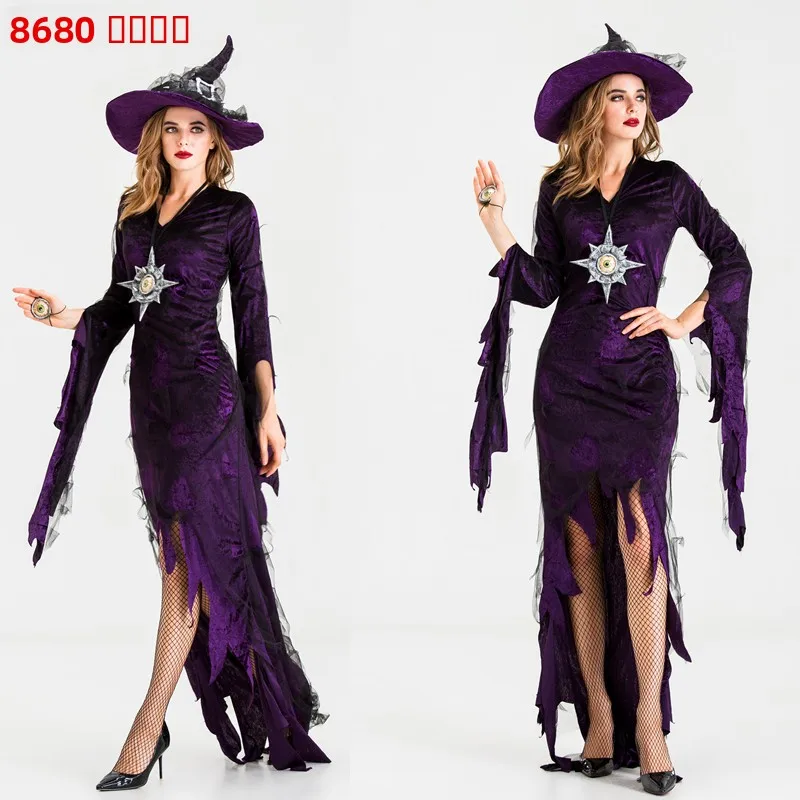 أزياء الهالوين الساحرة Bla V-Ne أداء تنكر طويل Dr المرأة يتوهم Dr Par الزي الصيني الصانع #2