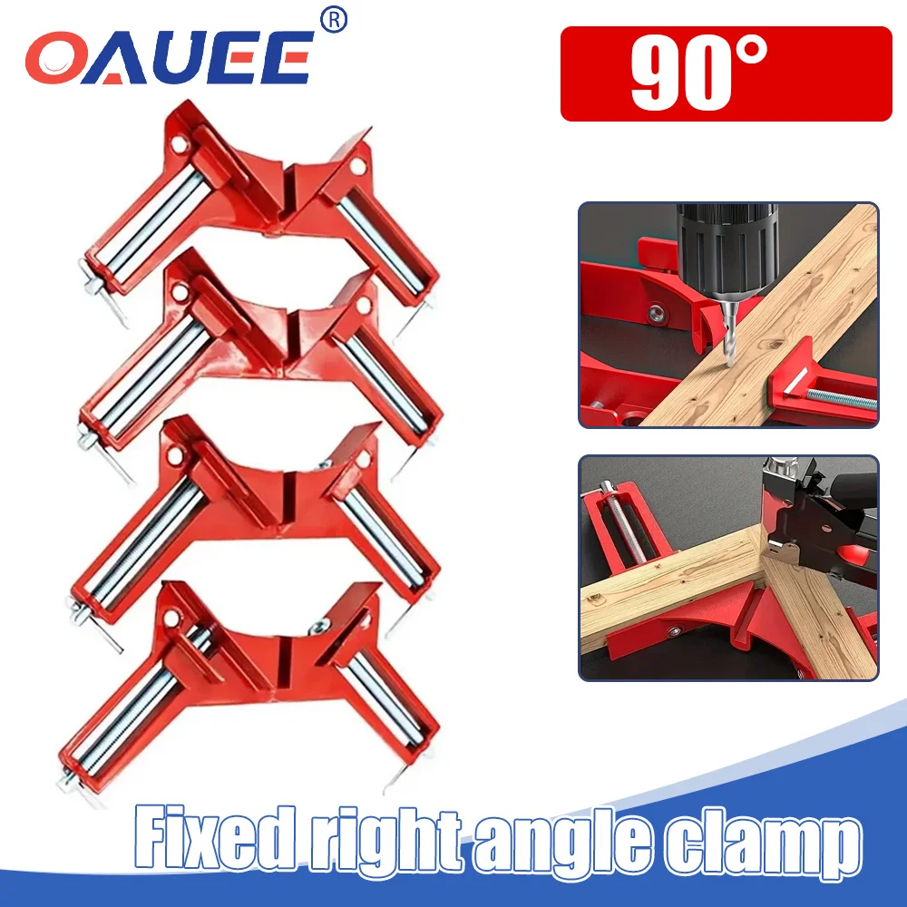 

Red Right Angle Clamp Photo Frame Clip 90 Degrees Corner Clamp Picture Frame Holder Glass Holder DIY Woodworking Fixture Tool