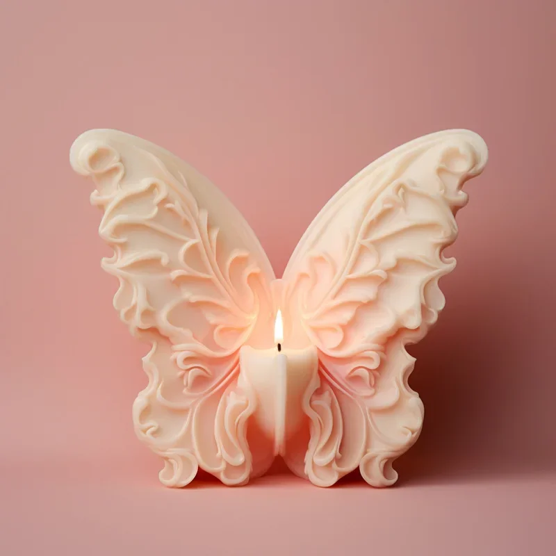 DIY Butterfly Candle Silicone Mold Handmade Soap Aroma Candle Plaster Butterfly Angel Ornament Molds Home Decoration Crafts