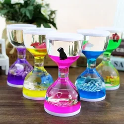 Liquid Movable Timer Decorative Dynamic Cartoon Animals Lovely Satisfying Sensory Oil Drop Timer Home Decoration