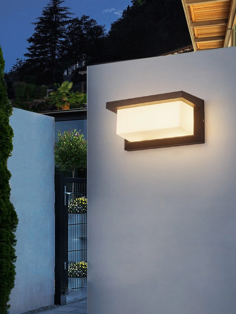 في الهواء الطلق إضاءة مقاومة للماء الجدار الخفيفة IP65 محس حركة الشرفة حديقة في الشرفة مصباح الإضاءة الحديثة الخارجية #1