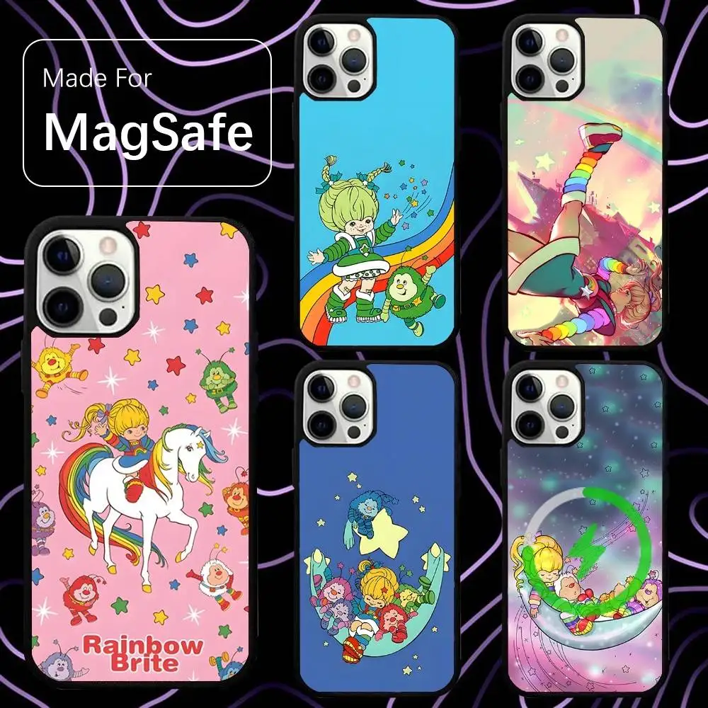 

Rainbow CUTE B-Brite Phone Case For iPhone 16,15,14,13,12,11,Pro,Max,Plus,Mini,SE New Magsafe Magnetic Wireless Charging