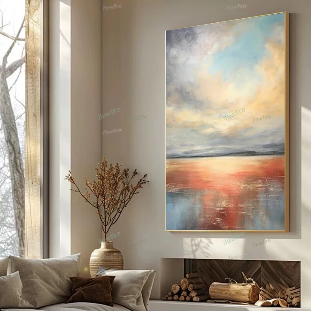 

100% Handmade Abstract Oil Paintings On Canvas Image For Living Room Gold Modern Home Wall Art Decor Painting Sofa Back Picture