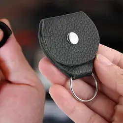 Hot Qualidade Guitar Pick Holder Couro Genuíno Guitarra Forma Guitar Plectrum Keychain Acessórios Saco D8h7