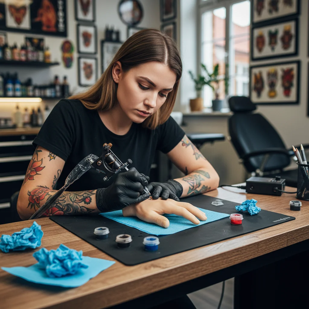 3D Tattoo Practice Hand Silicone Soft Left Right  Dummy Fake Hand for Beginner Training Display Tattooing Fake Skin Supplies