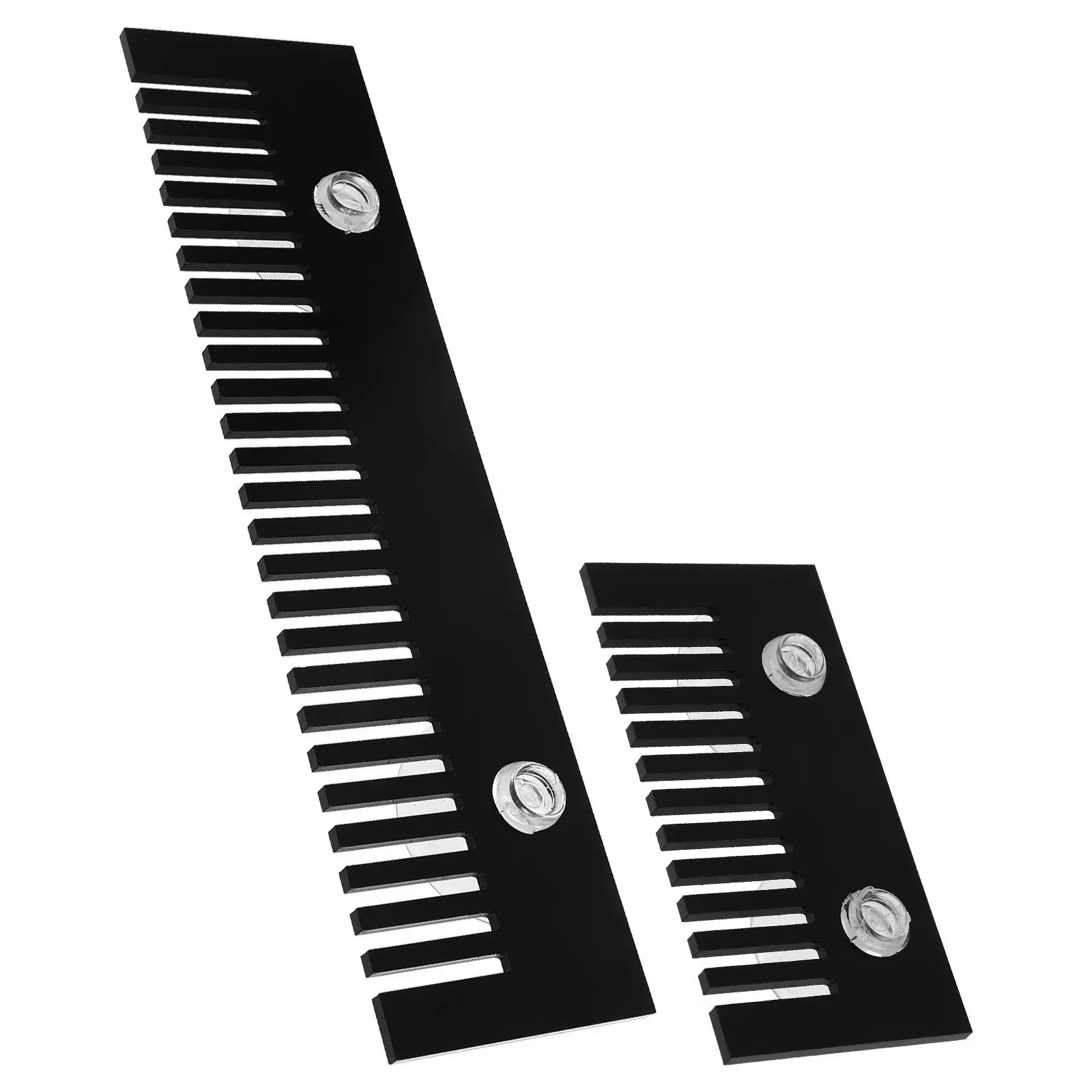 

2pcs Acrylic Comb for Fish Tank 10cm 20cm Black Suction Cups Prevent Overflow Aquarium Supply Safe Smooth Fits Tanks