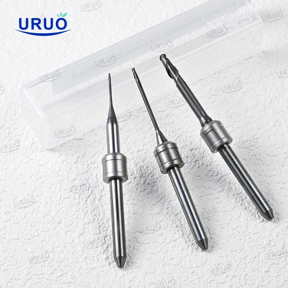 Dental Milling Burs for Amann Girrbach Zirconia Blocks Grinding 0.6/1.0/2.5mm Dental Lab Milling Machine Drill Cutting Tools