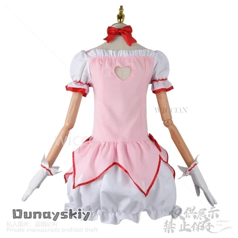أنيمي فتاة سحرية كانام مادوكا تأثيري Kawaii لوليتا فستان وردي زي الباروكات أحذية Puella Magi Madoka لجميع القديسين مخصصة