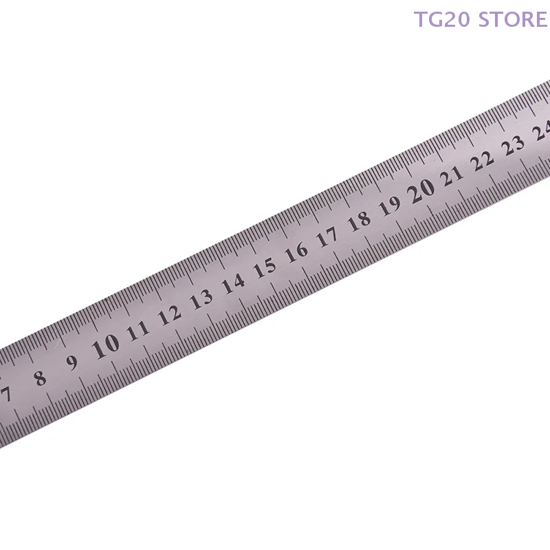 1Pc Straight Ruler 30cm Stainless Steel Stationery Office Measuring Supplies