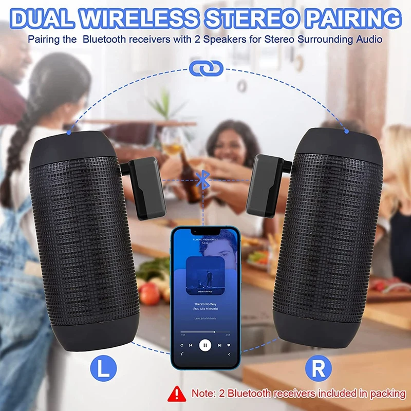 Bluetooth 5.3 Car AUX Adapter Wireless Bluetooth Adapter Bluetooth Car Adapter For Car/Home Stereo