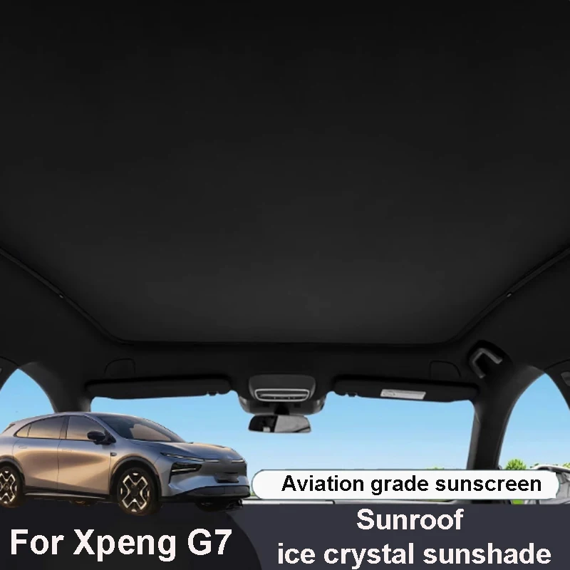 

For Xpeng Xiaopeng G7 2025 Car Sunroof Ice Crystal Sunshade Shading Cooling Insulation Sun Protection Summer Accessories