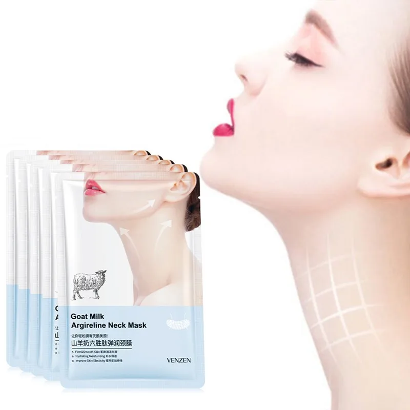 

Goat Milk Hexapeptide Neck Mask Hydrating Whitening Collagen Neck Patch Anti-Wrinkle Anti-Aging Neck Lift Firming Care Cream 1pc