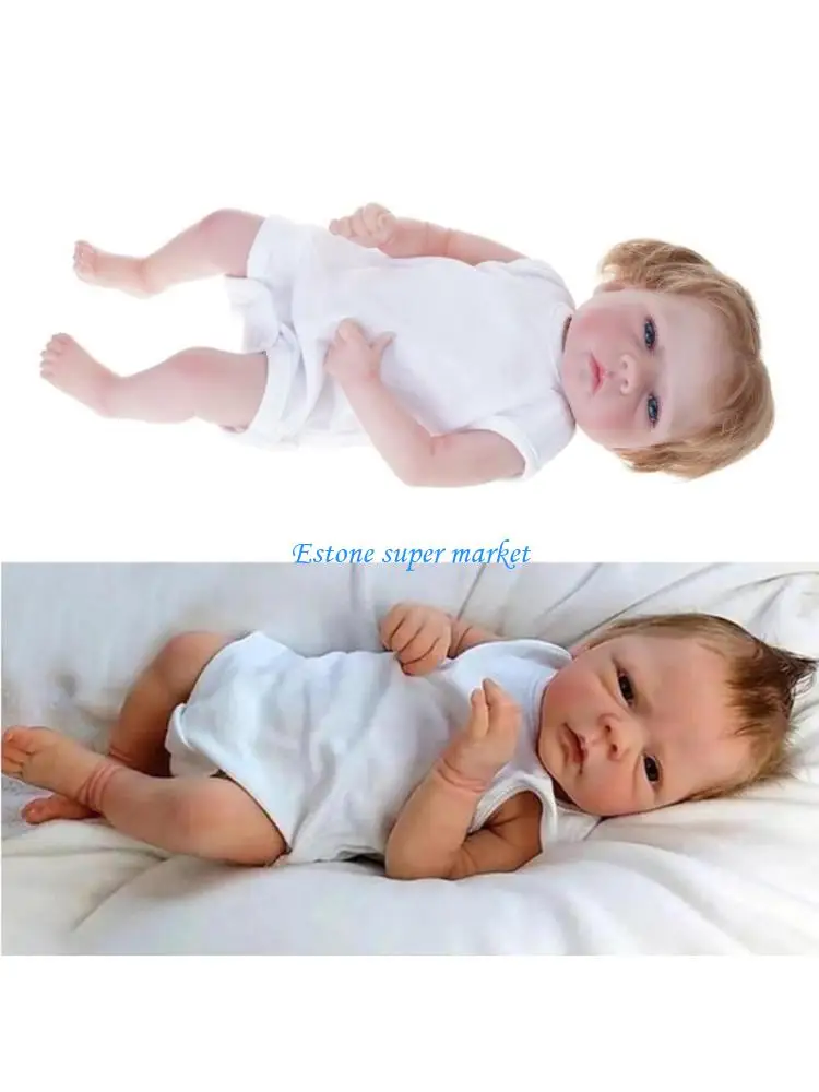 

090b Boy Eyes Open 18 -дюймовая реалистичная кукла для мальчика/девочка силиконовая кукла ручной работы для детей -малышей,