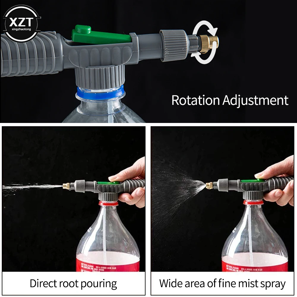 Manual High Pressure Air Pump Sprayer Adjustable Drink Bottle Spray Head Nozzle Garden Universal Watering Tool Agriculture Tools