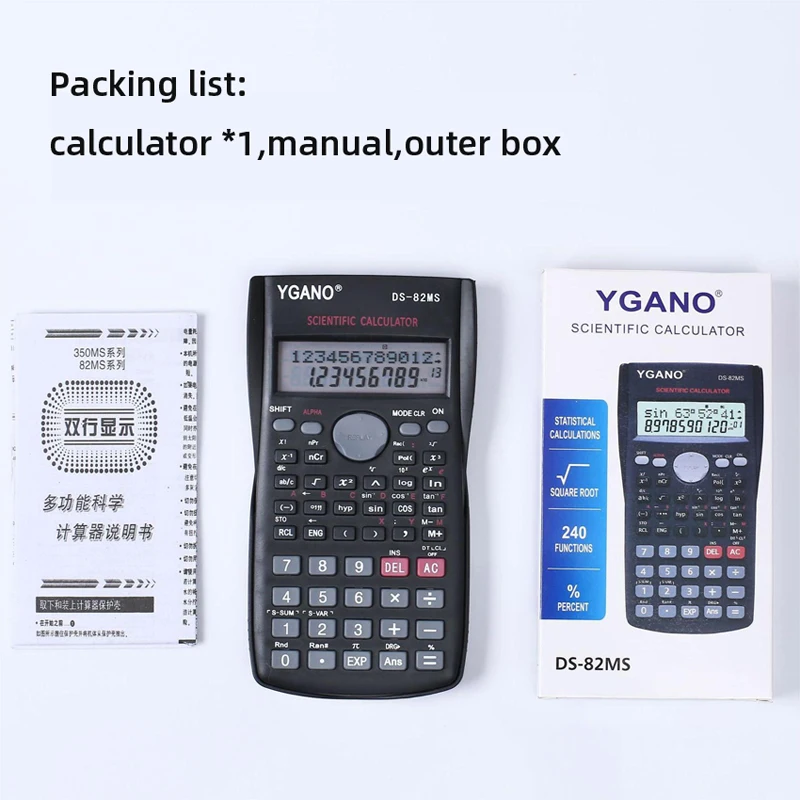 Calculatrice scientifique multifonctionnelle portable, outil de calcul de comptabilité, ingénierie scolaire, bureau d'apprentissage