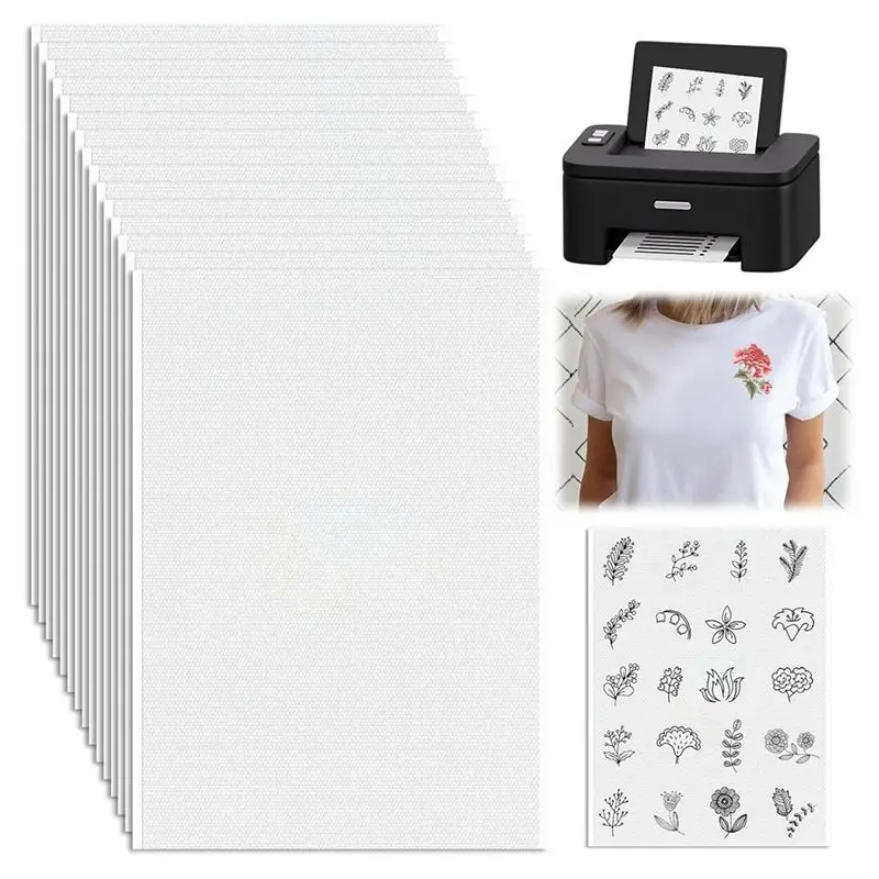 

A60Z15PCS A4 Water-Soluble Self-Adhesive Embroidery Stabilizer - Printable, For Hand And Machine Embroidery,For DIY Projectsmay